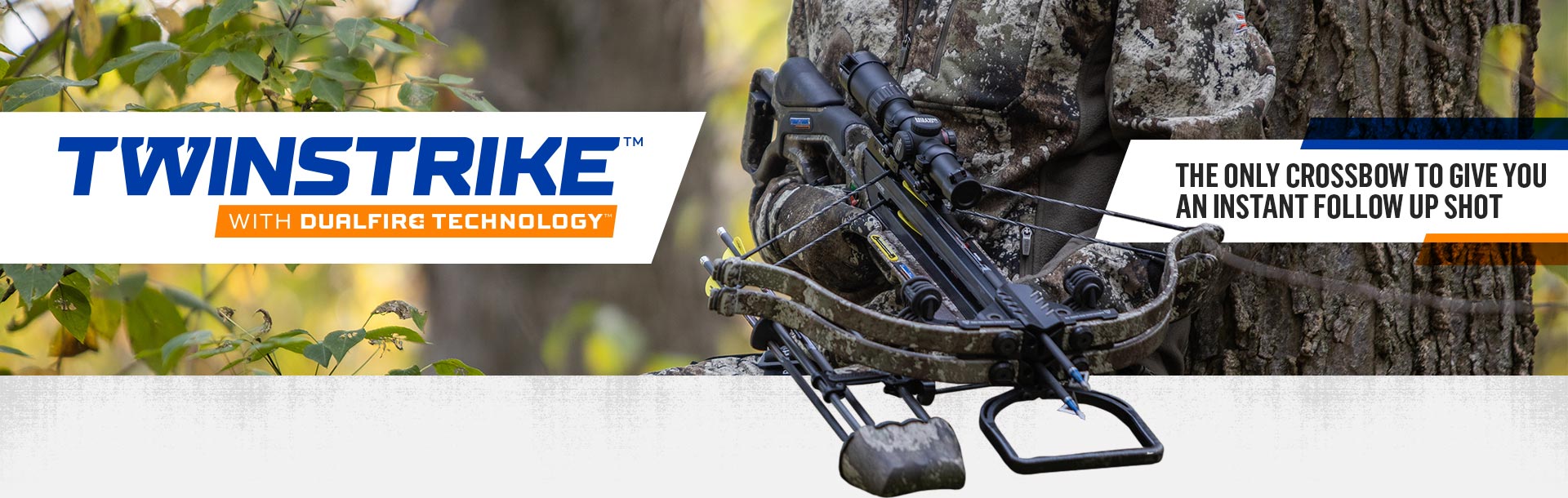 TwinStrike with DualFire Technology - The only crossbow to give you an instant follow-up shot